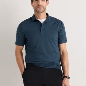 Quince Flowknit Breeze Performance Polo Navy XXL New With Tags